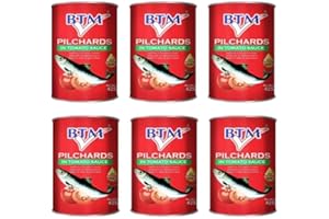 RYYN® 6 BTTM Pilchards in Tomato Sauce 425g - High In Omega 3 Fatty Acids - Pilchards In Tomato Sauce (Pack of 6) (Pack 6)