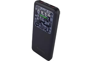 ZEBRONICS MB10000S15 Power Bank, 10000 mAh, Rapid Charge, 22.5W Output, Dual USB Output, PD 3.0 Type C, Built in Protections, Percentage Indicator, Made in India, Black