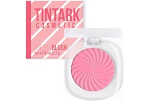 TINTARK Cheeky blush creme poudre, fard a joue blush maquillage makeup palette, Végétarien, sans cruauté et sans talc (01 MORNING ROSE)