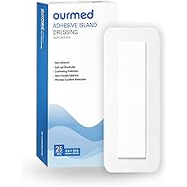 AOOWU Medicazioni Adesive Sterili In Schiuma Di Silicone - 5 Pezzi, 10x10 Cm, Ipoallergeniche E Impermeabili