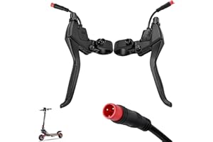 VOLOHAS 1 paire de leviers de frein pour trottinette électrique Kukirin G2 Pro/G2 Max Poignée de frein en alliage d'aluminium avec connecteur étanche 2 broches Accessoires Pièce de rechange