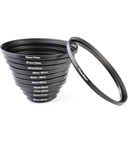 2 Bagues D’adaptation 52-58 Mm – Alliage D’aluminium Aviation | Pour Objectif 52 Mm Vers Filtre 58 Mm | Step-up Ring Pour Photo