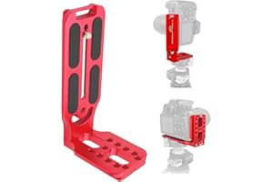Aisnyho Plaque de support en L universelle pour appareil photo reflex numérique avec vis 1/4" Arca Swiss compatible avec DJI Osmo Ronin Zhiyun Canon Nikon Sony trépied monopode