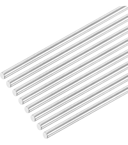 Sourcing Map 5pcs 304 Stainless Steel Round Rods Solid Shaft