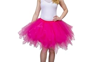 Dancina Damen und Mädchen Petticoat 50er Jahre Retro Tutu Tüllrock Normale und Große Größen
