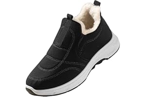 Generisch Zapatillas deportivas de invierno para hombre y mujer, botines cómodos, antideslizantes, ortopédicos, ligeras, cortas, antideslizantes, botas anchas, botas cortas de invierno