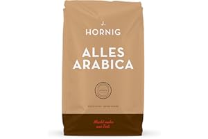 J. Hornig Café en grains, Tout Arabica, 100% Arabica, 500g de grains entiers, saveur riche, pour machines à café automatiques, cafetières filtres et cafetières à expresso
