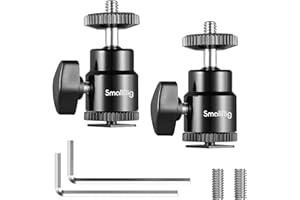SMALLRIG Mini Ball Head 2 Stück mit Cold Shoe Adapter für DSLR Monitor - 2059