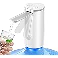 Hoteon Automatic Water Dispenser Pump, 3 Quantitative Settings Drinking Water Pump with LED Display, Foldable USB Rechargeable Electric Mini Water Pump for 20 Litre Bottle Can for Home