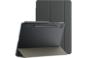 JETech Etui dla Samsung Galaxy Tab S10 Lite / S10 FE / S9 FE 10,9 Cala, Szczupły Półprzezroczysty Tył Składana na Trzy Części Folio Podstawkę Ochronną Osłona Tabletu (Szary)