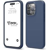 Babilden iPhone Kılıf İnce Sıvı Silikon 3 Katmanlı Tam Kaplamalı Yumuşak Jel Kau&ccedil;uk Kılıf Kapak, A&ccedil;ık Lacivert (iPhone 14 Pro