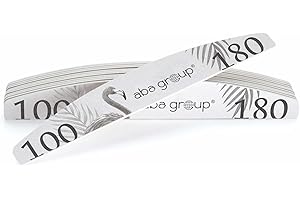 Aba Group 10 lime professionali per unghie a mezza luna, fenicottero 100/180, standard, resistenti e monouso confezionate singolarmente, "Safety Pack", prodotto in UE "Imballaggio sicuro"