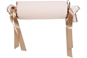 Borda y más Cojín para Bebé – Cojín Cuna - Caramelo bebé - Rulo bebé - Cojín Cuna bebé - Cojín Recién Nacido - Piqué - Nenel (Rosa/Camel)