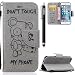 Produktbild HUDDU Grau Schutzhülle für iPhone 6S Handyhülle Bear Muster PU Leder Tasche Slim Wallet Case Flip Hülle Kartenfach Magnetverschluss Stand Cover Brieftasche für iPhone 6/iPhone 6S 4.7 Zoll