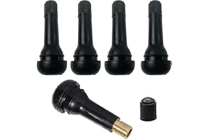ANDSHUAI TR414 rubber valves, rubber valves, car valve, tyre valve, black, rim valves, tyres, rubber valves, rim valves, snap-in rubber valves, universal, pack of 5