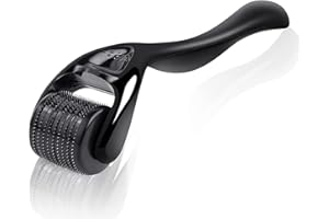 HKBTCH Dermaroller 0,5 mm, Bartroller Bartwuchs, Microneedling Roller mit 540 Titanium, Needling Roller für Gesicht, Haare und Körper Pflege, Wirksam Altern, Narben und Falten Entfernen und Bart Verdicken