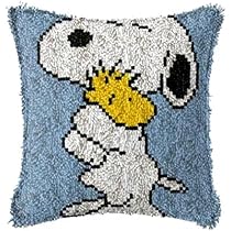 Tapis Point Noué à Faire AYYDS Kit De Coussin à Nouer Soi-même, Avec Crochet à Nouer Activité Manuelle Crochet Panda - 3