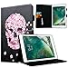 Produktbild Yokata iPad Pro 10.5 Hülle Case Folio Leder Kunstleder Schutzhülle Tasche Schale mit Auto Schlaf / Wach Funktion Ständer Halter Weich Silikon Backcover Ultra Dünn Slim Painted Muster Protective Cover für iPad Pro 10.5 Zoll Tablet Etui - Petal Schädel