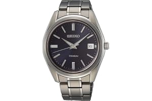 Seiko män analog japansk kvartsklocka med armband i rostfritt stål