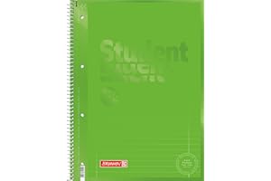 Brunnen 1067927152 - Quaderno con rilegatura a spirale con fogli a 4 fori, 90 g/mq, formato A4, a righe