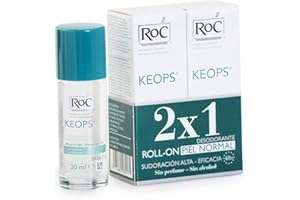 ROC KEOPS - Desodorante Roll On, Piel Normal, 30 ml (x2), 60 mililitro, 1