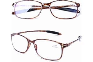 DOOViC Lightweight Reading Glasses Blue Light Blocking Flexible Tr90 Frame TR259