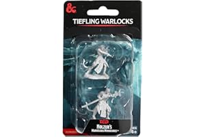 WizKids D&D Nolzur's Marvelous Miniatures : Tiefling Warlocks Dungeons and Dragons Miniatures non peintes