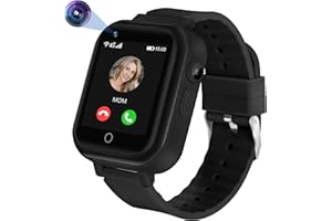 jianyana 4G Kinder Smartwatch mit GPS und Telefon, Kinder Smartwatch mit SOS-Anruf, Wecker, Musik-Player, Kamera, Spiele, Kids Smart Watch für 3-14 Jahre Jungen Mädchen Geschenke (Schwarz)