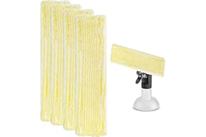 OYIFAN 4 Stück Ersatzteil füR KäRche Fensterreiniger, Mikrofaser-Wischbezug Fensterstaubsauger, Fensterreinigungsmopbezug, Mikrofaser, Hohe Reinigungsleistung, Hohe SaugfäHigkeit, füR Wv2 Wv5 Wv6