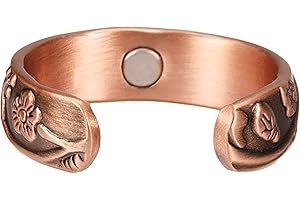DESCONOCIDO Anillos de cobre magnéticos puros ajustables para artritis, con imanes 3 piezas, para damas y mujeres regalo de salud (1 unidad)