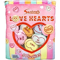 FAHAAM Love Hearts Plushies 5pk, Decorative Cushion Toy Set, Love