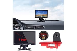 KALAKUS Frein Lampe Vue arrière Voiture de Vision Caméra de recul+7’’ LCD Moniteur Remplacement pour Fiat Talento/Nissan NV300/Renault Traffic/Nissan Primaster/Opel/Vauxhall Vivaro