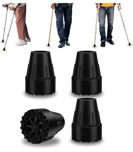 Puntale in gomma universale per stampelle e bastoni, grigio, conf. da 5 pz - diam. di 19 mm