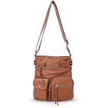 NICOLE & DORIS Damen Umhängetasche Aus Weichem Leder – Retro Hobo Bag Mit Verstellbarem Gurt, 26x28 Cm, Vielseitig Für Alltag & Reisen