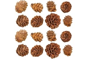 Warmhm 100 Stück Weihnachts-Tannenzapfen-Dekoration Hölzerne Tannenzapfen-Ornamente Kreative Tannenzapfen-Foto-Requisite Zum Basteln Für Weihnachten Urlaub Party Heimdekoration