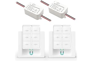 Tedeligo Bezprzewodowy zestaw przełączników radiowych tam i z powrotem, 433 MHz, bezprzewodowy przełącznik, 150 m, zakres sterowania, 2200 W, mobilny przełącznik bezprzewodowy