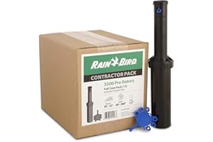 Rain Bird CP350012PK Lot de 12 Rotor Professionnel de qualité avec ailettes rainurées 40° à 360° Distance de pulvérisation 15' à 35'