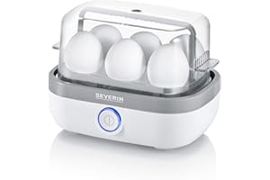 ‎SEVERIN Severin 3164 Jajowar, 420 W, 6 Jajek, Biały/Szary