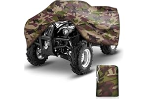 ‎NEVERLAND NEVERLAND XXXL Quad ATV Abdeckplane Fahrzeug Abdeckung Rasenmäher Abdeckplane Schutz Cover 190T 256 * 110 * 120cm Winterfest Staub Regen UV-Schutz Camouflage