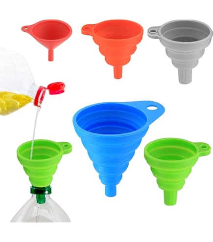 Imbuto Pieghevole In Silicone - 12x9x1.5 Cm, Per Riempire Bottiglie, Anti-Goccia, Lavabile - Foto 10