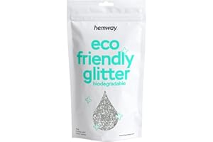 Hemway biodegradable Eco Body Glitter - cosmético seguro - 100g Medio 1/40 - Plata