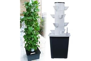SONLED Torre hidropónica de 30 cápsulas, sistema de cultivo hidropónico de jardín para hierbas, frutas y verduras, kit de cultivo aeropónico con bomba hidratante, macetas de red, temporizador para hierbas