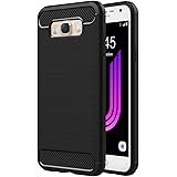 AICEK Cover Samsung Galaxy J7 2016, Nero Custodia Galaxy J7 2016 Silicone Molle Black Cover per Samsung Galaxy J7 2016 J710 5