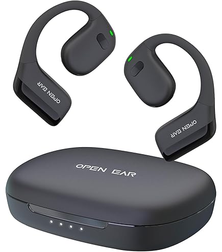 Écouteurs Bluetooth Sport Conduction Osseuse 50H - Bluetooth 5.4, HiFi Stéréo, IP7 Étanche, Écran LED