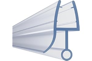 Hnnhome - Kroplówka do kabiny prysznicowej/wanny, z gumowanego tworzywa sztucznego, do zakrzywionego lub prostego szkła o grubości 4-6 mm, obejmuje puste miejsce 5-10 mm