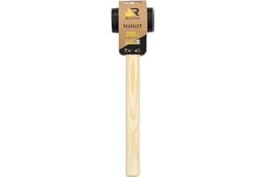 Rhino 18502 - Mazo de goma (250 g, con mango de madera), color negro