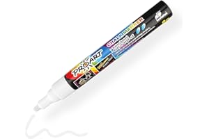 LEVIATAN Bolígrafos de Tiza | Bolígrafos Lavables para Pizarra | Marcadores de Tiza en Seco y Húmedo | Marcadores de Tiza 2-3 mm | 8 g - Blanco