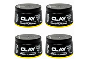 ‎TOTEX Totex CLAY Haarwachs I Clay Hair Styling Wax I Schokolade & Vanille Duftendes Haarwachs I Mattes Natürlichen Haarlook I maximale Kontrolle I 150ml (4 Stück)