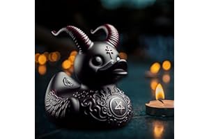 Pipihome Punk Ducks Goth Resin Duck, Gothic Home Decor Gifts for Women Men, Goth Decorative Home Accessories, Satanic Duck Novelty Quirky Gifts for Desk Bedroom