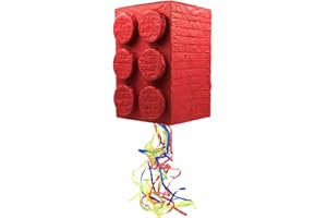 Trendario Pinata Baustein - ungefüllt - Ideal zum Befüllen mit Süßigkeiten und Geschenken - Piñata für Kindergeburtstag Spiel, Geschenkidee, Party, Hochzeit